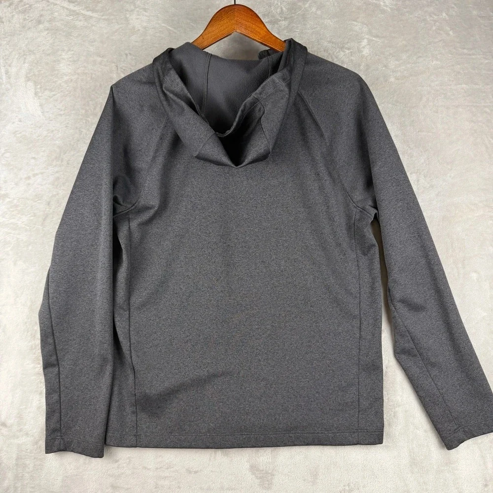 The North Face Mens Full Zip Hoodie Heather Grey Performance Jacket Large L